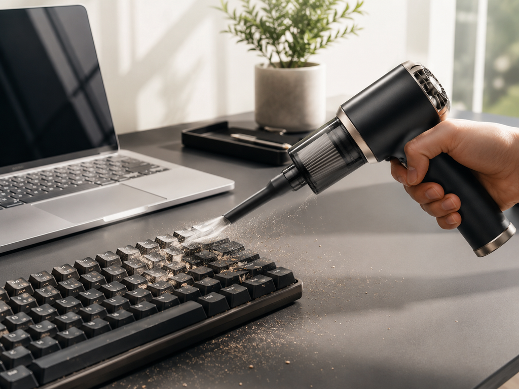 DustNova™ Pro 2-in-1 Cordless Air Duster & Mini Vacuum